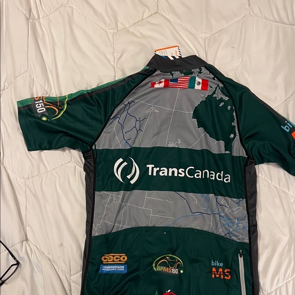 TransCanada Cycling Jersey in Blue, Gray & Green - Picture 3 of 5